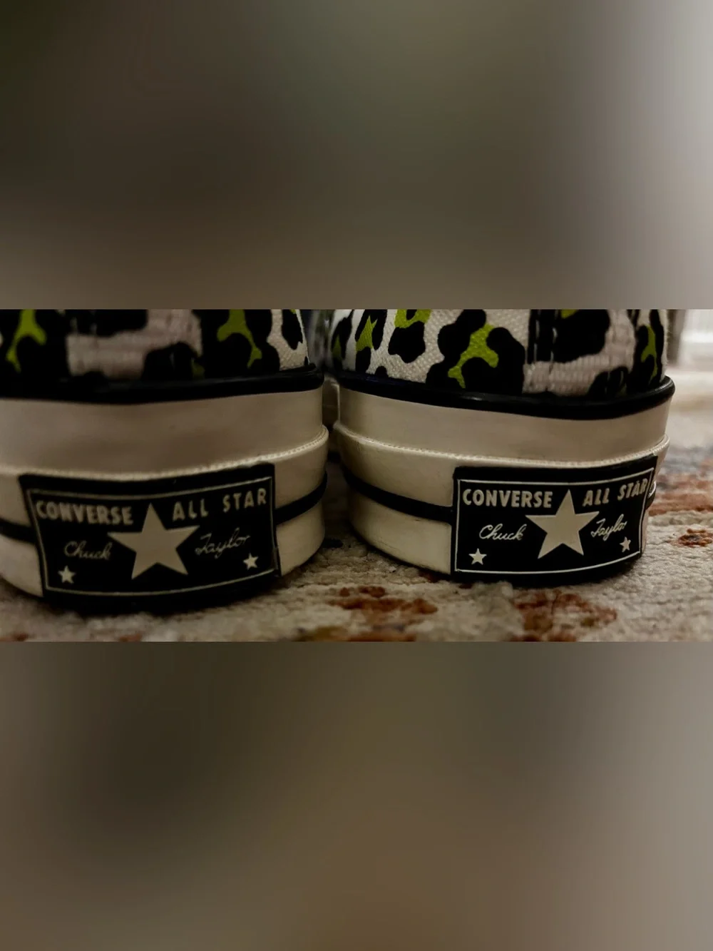 Converse Chuck 70 Ox Low “Archive Print-Neon Leopard” Sneakers! - Picture 6 of 7